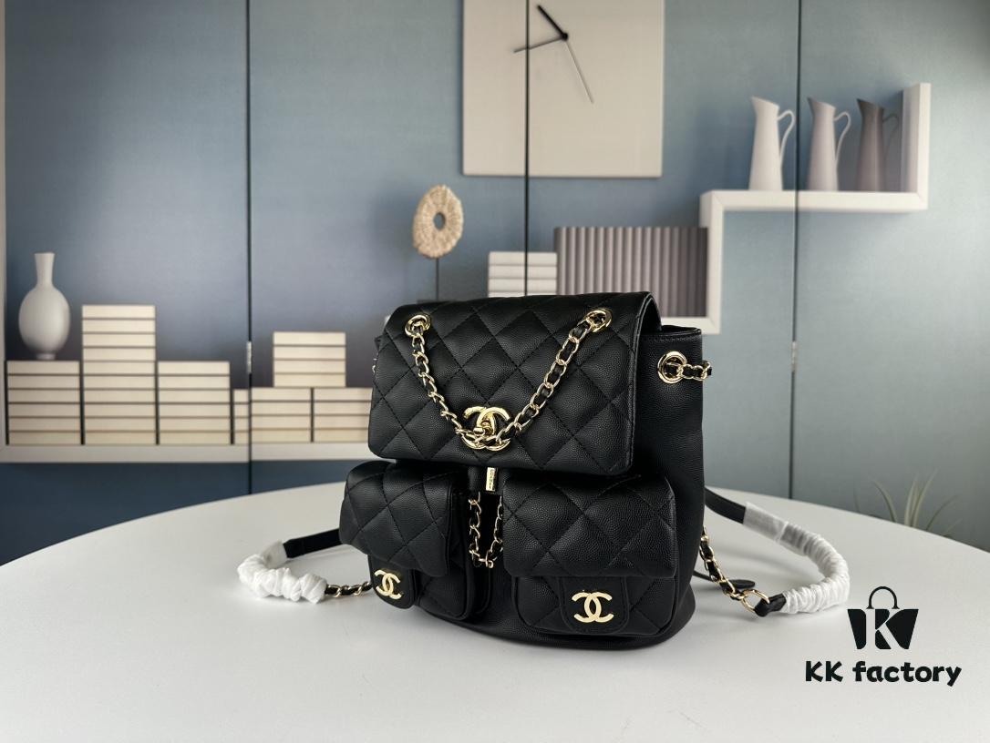 New Chanel 23P Little Frog Posterior Chanel Backpack – Perfect for Travel and Stylish Pairing!