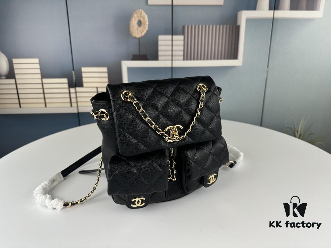 New Chanel 23P Little Frog Posterior Chanel Backpack – Perfect for Travel and Stylish Pairing!