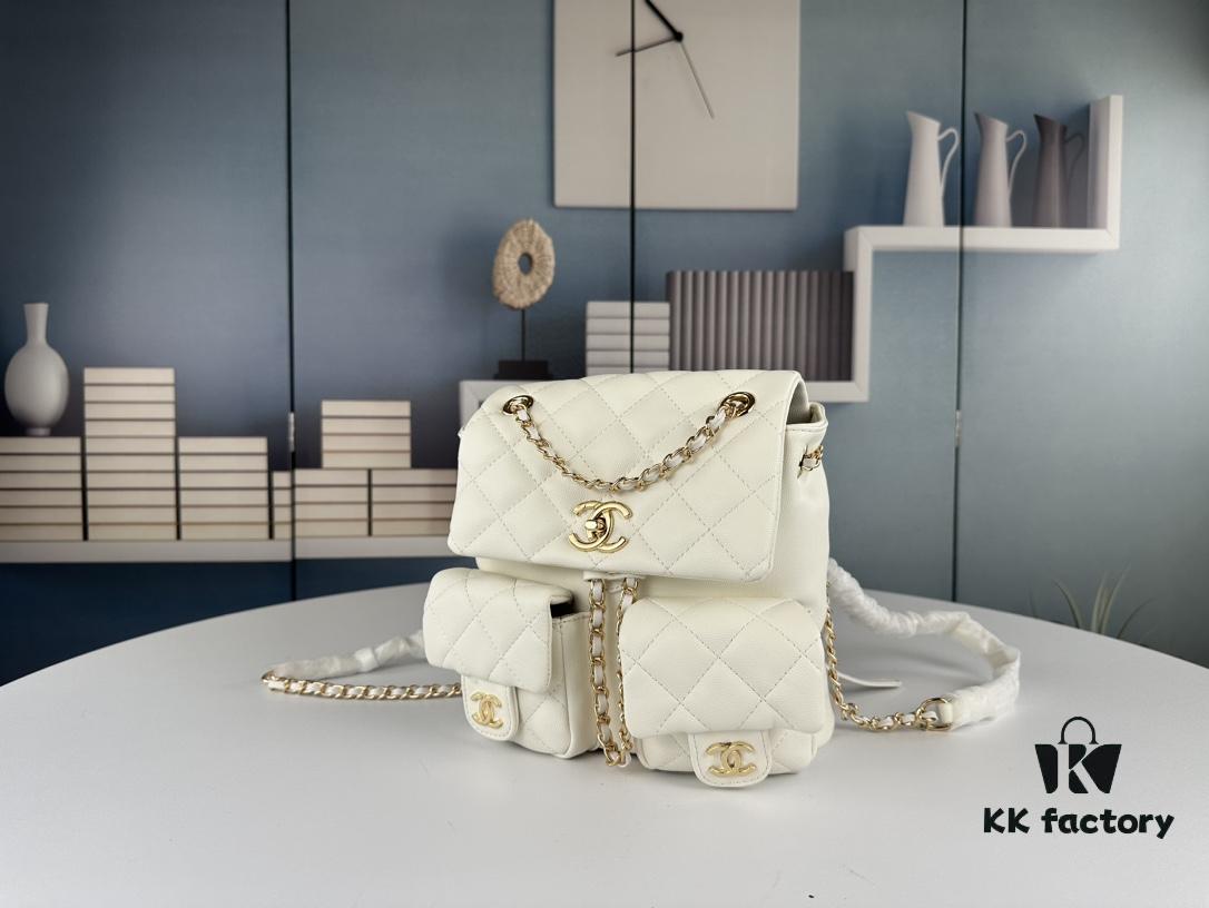 New Chanel 23P Small Frog Post-Chanel Backpack – Perfect for Travel and Stylish Outfits!