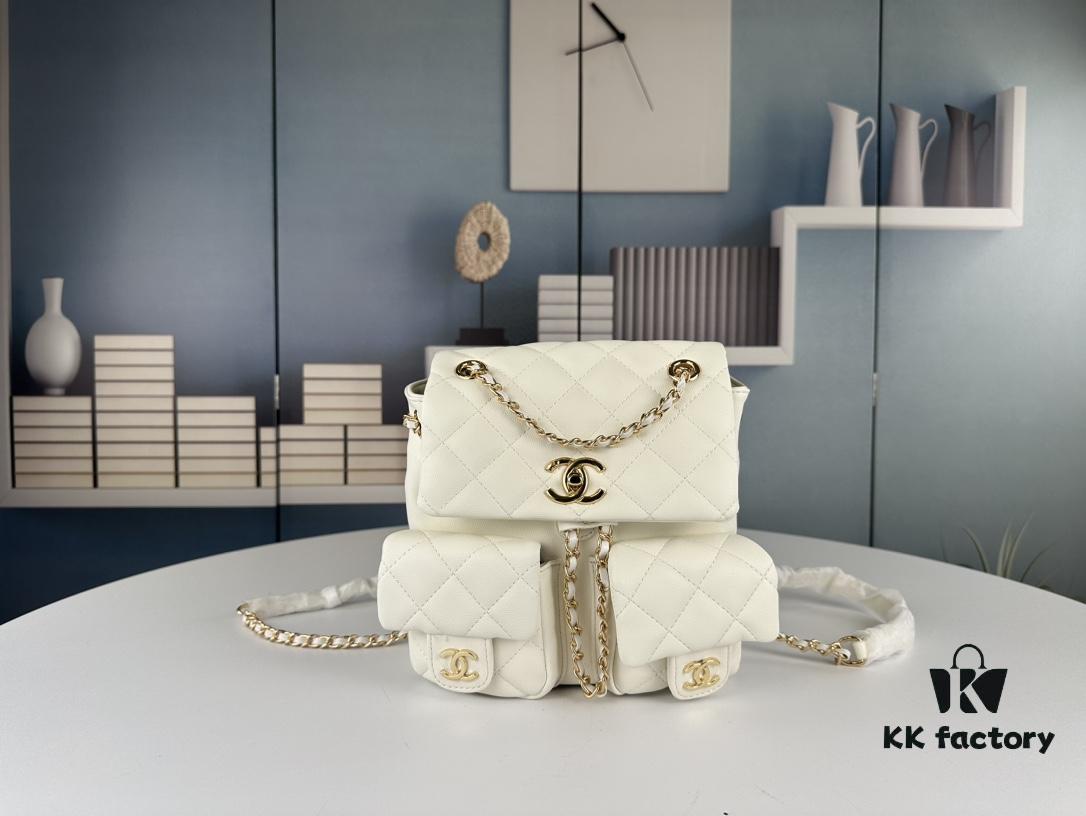 New Chanel 23P Small Frog Post-Chanel Backpack – Perfect for Travel and Stylish Outfits!