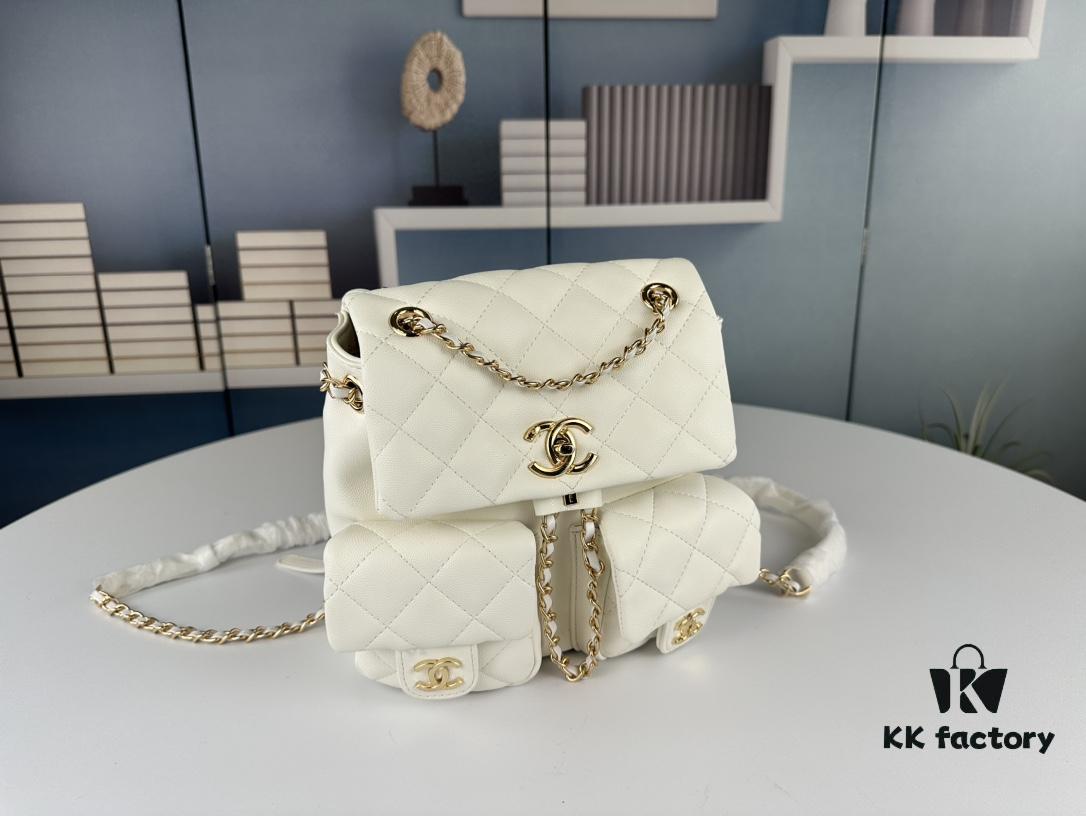 New Chanel 23P Small Frog Post-Chanel Backpack – Perfect for Travel and Stylish Outfits!