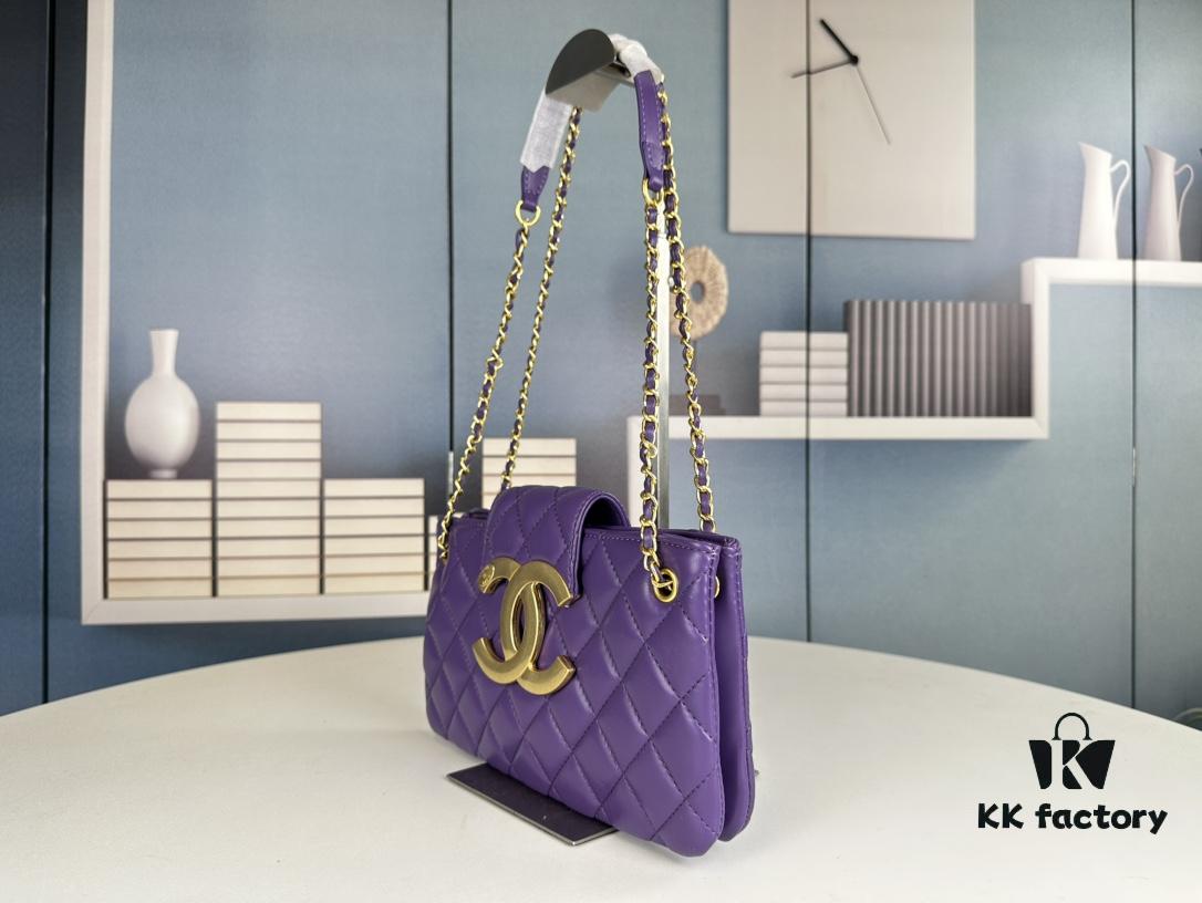 New Arrival Large 210 Small 200 40,000+ Followers Chanel 24C Retro Oversized Logo Horizontal Chain Bag