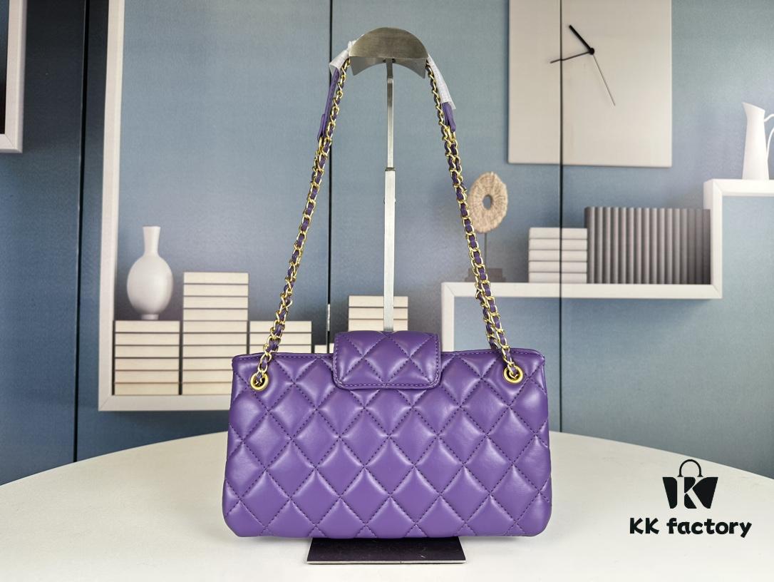 New Arrival Large 210 Small 200 40,000+ Followers Chanel 24C Retro Oversized Logo Horizontal Chain Bag