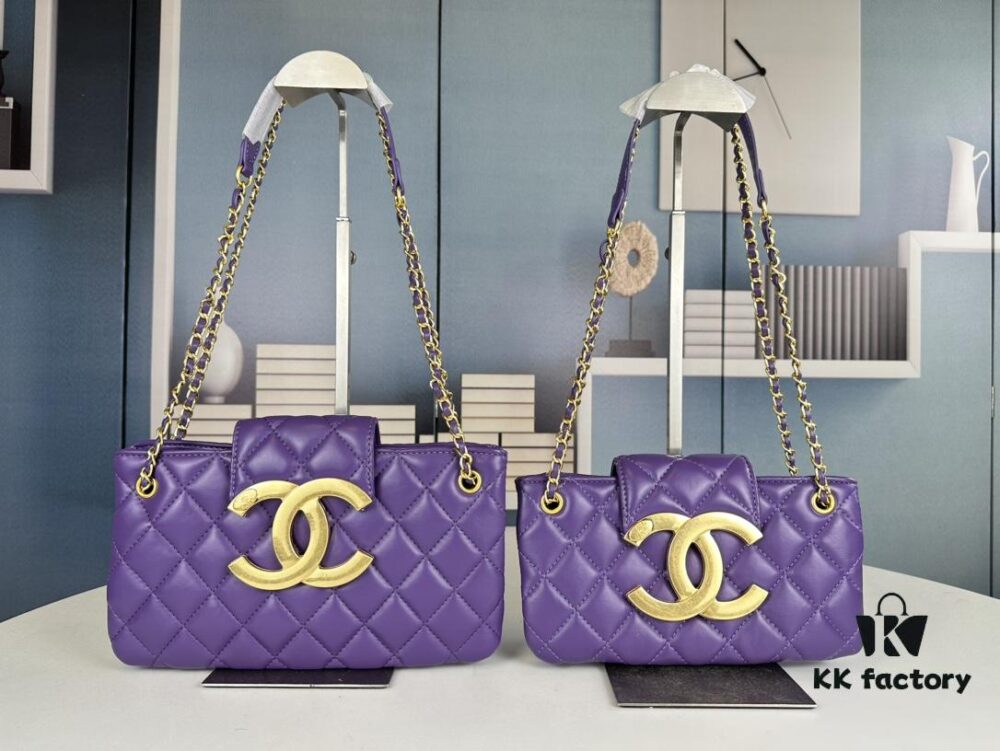 New Arrival Large 210 Small 200 40,000+ Followers Chanel 24C Retro Oversized Logo Horizontal Chain Bag