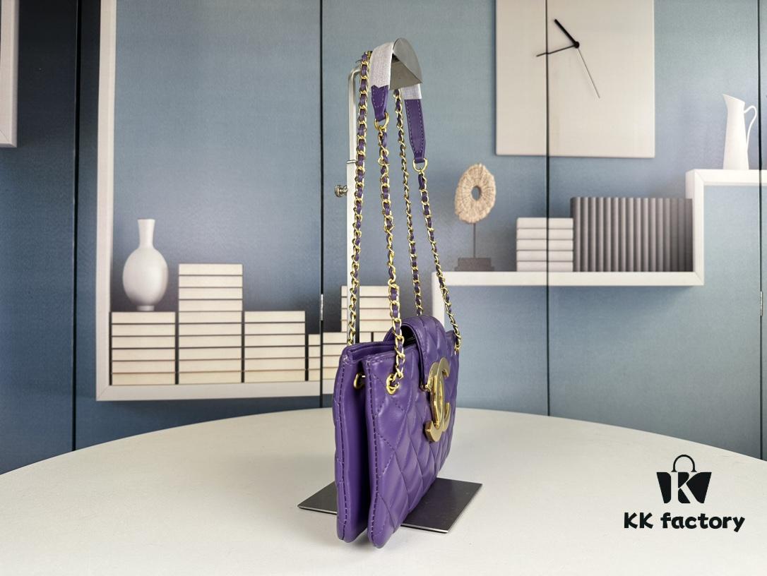 New Arrival Large 210 Small 200 40,000+ Followers Chanel 24C Retro Oversized Logo Horizontal Chain Bag