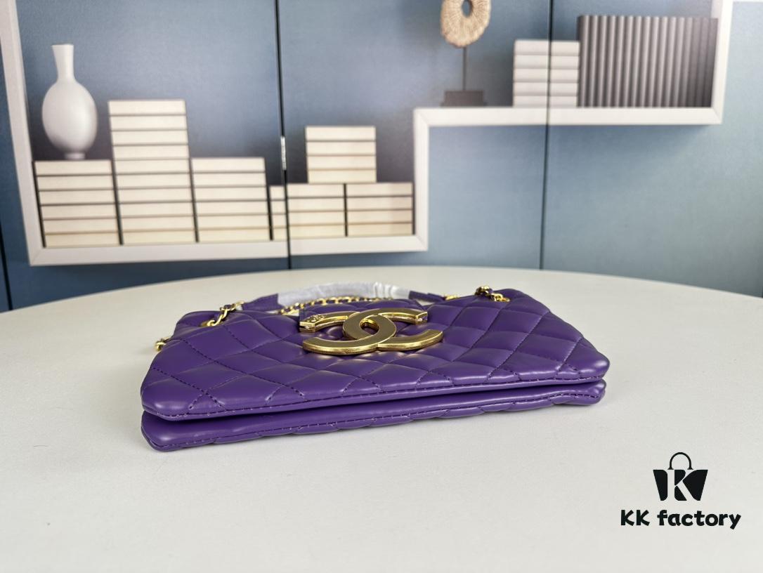 New Arrival Large 210 Small 200 40,000+ Followers Chanel 24C Retro Oversized Logo Horizontal Chain Bag