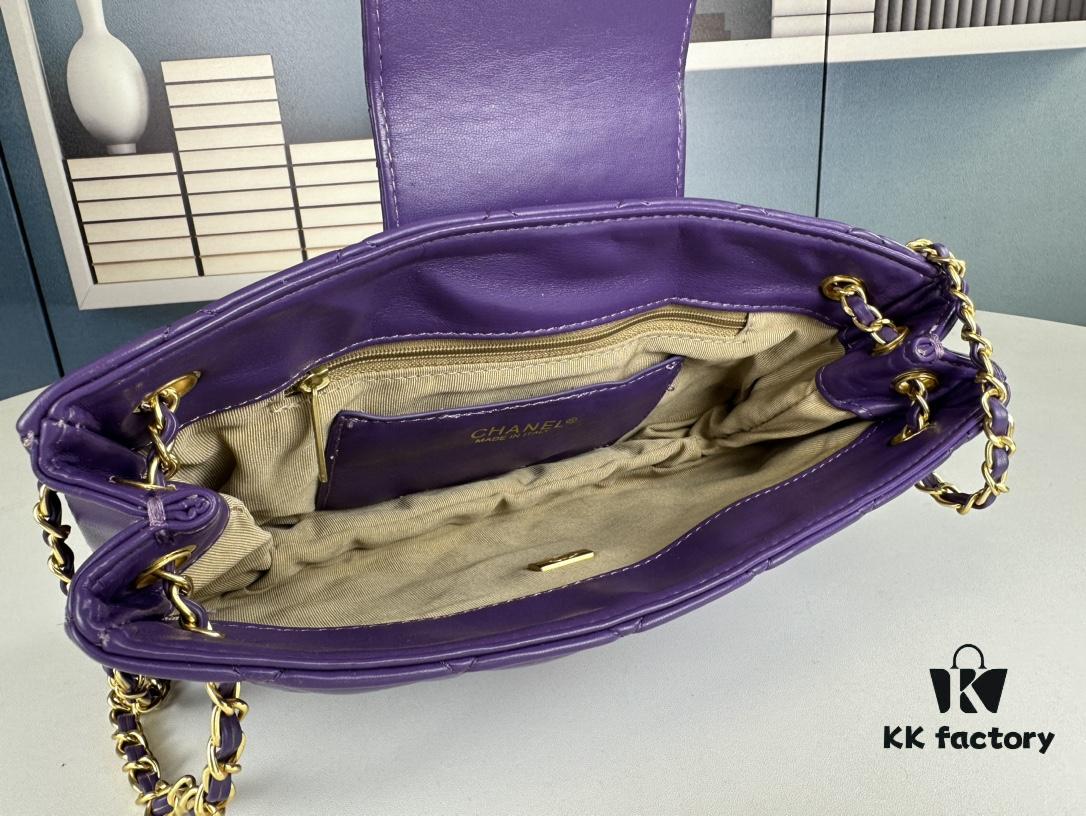 New Arrival Large 210 Small 200 40,000+ Followers Chanel 24C Retro Oversized Logo Horizontal Chain Bag