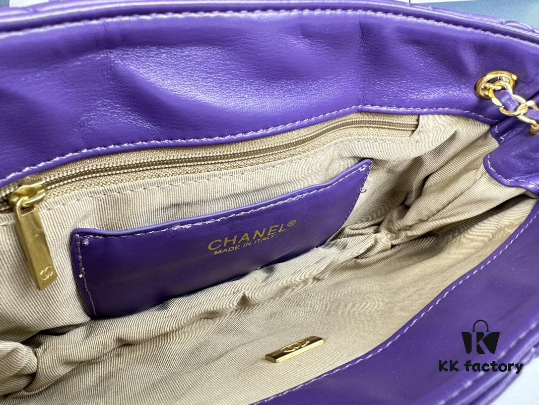 New Arrival Large 210 Small 200 40,000+ Followers Chanel 24C Retro Oversized Logo Horizontal Chain Bag