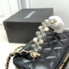 Chanel 24P Arrival! Stunning Pearl-Handled Bag in Black Oil-Waxed Leather