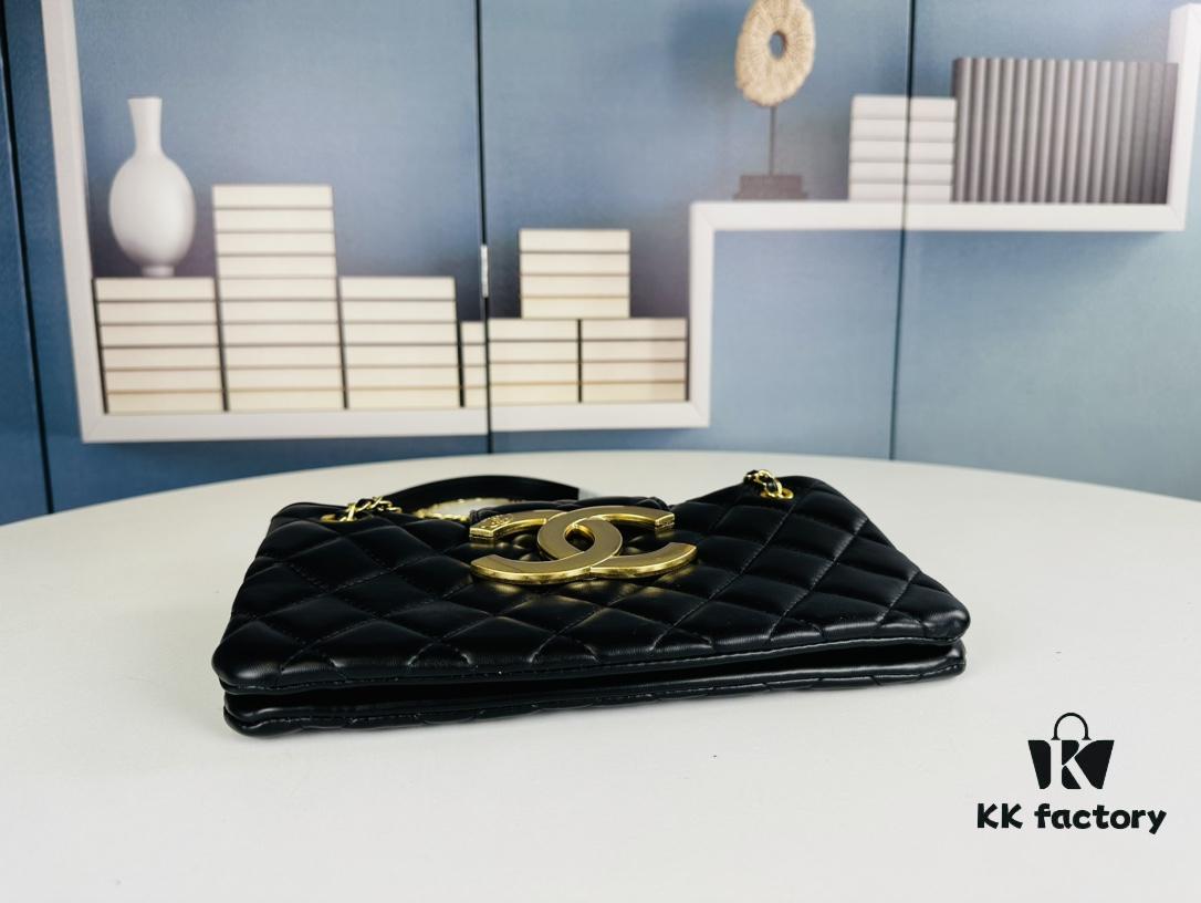 New Arrival Large 210 Small 200 4W+ Likes Chanel 24C Retro Oversized Logo Horizontal Chain Bag