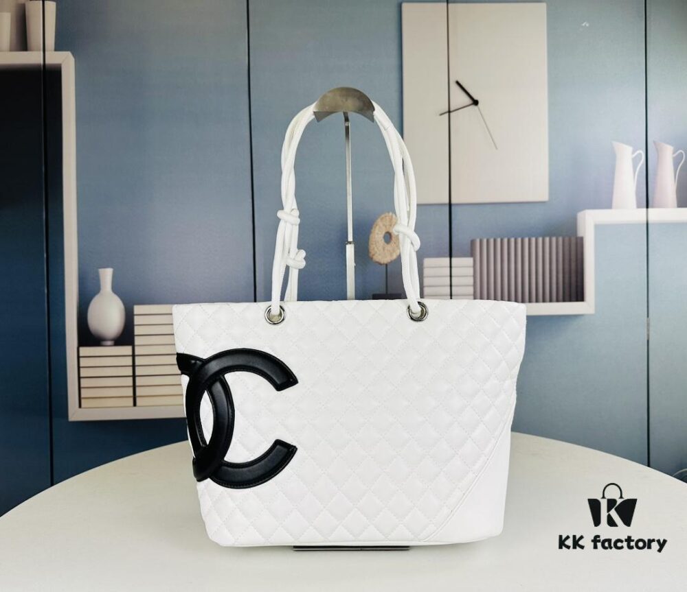 New Chanel Panda Carry Basket Bag in Classic Black and White