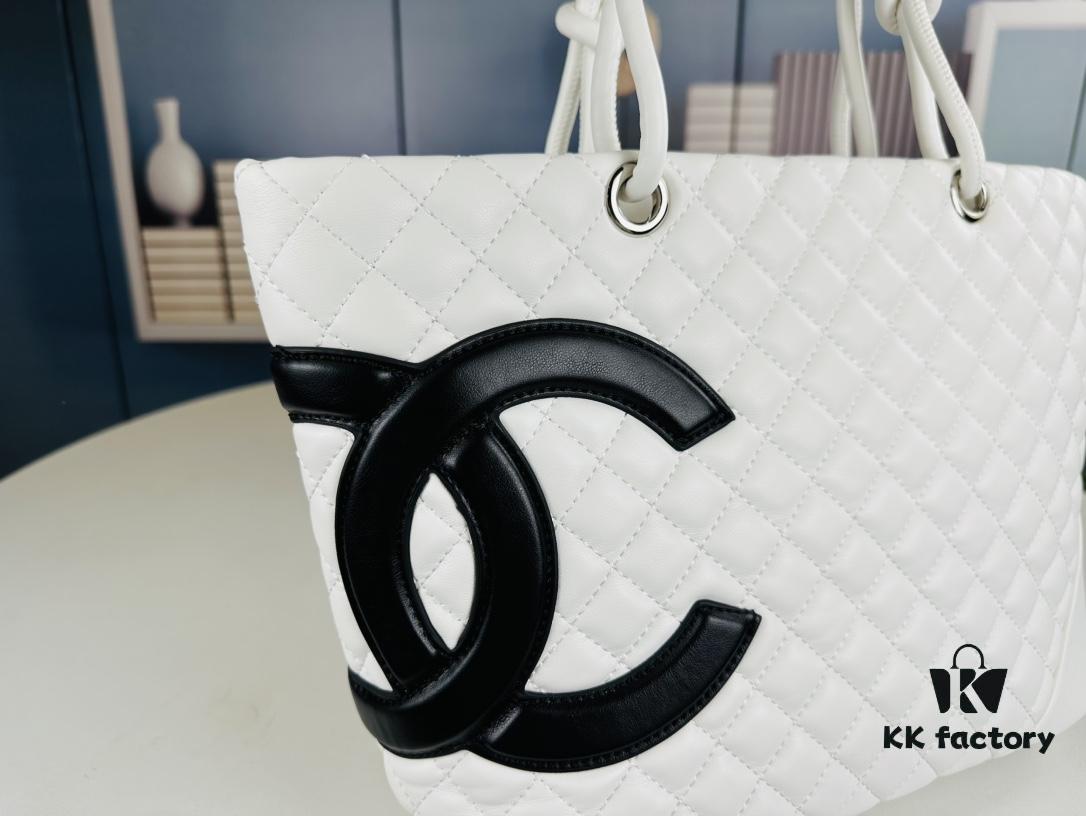New Chanel Panda Carry Basket Bag in Classic Black and White