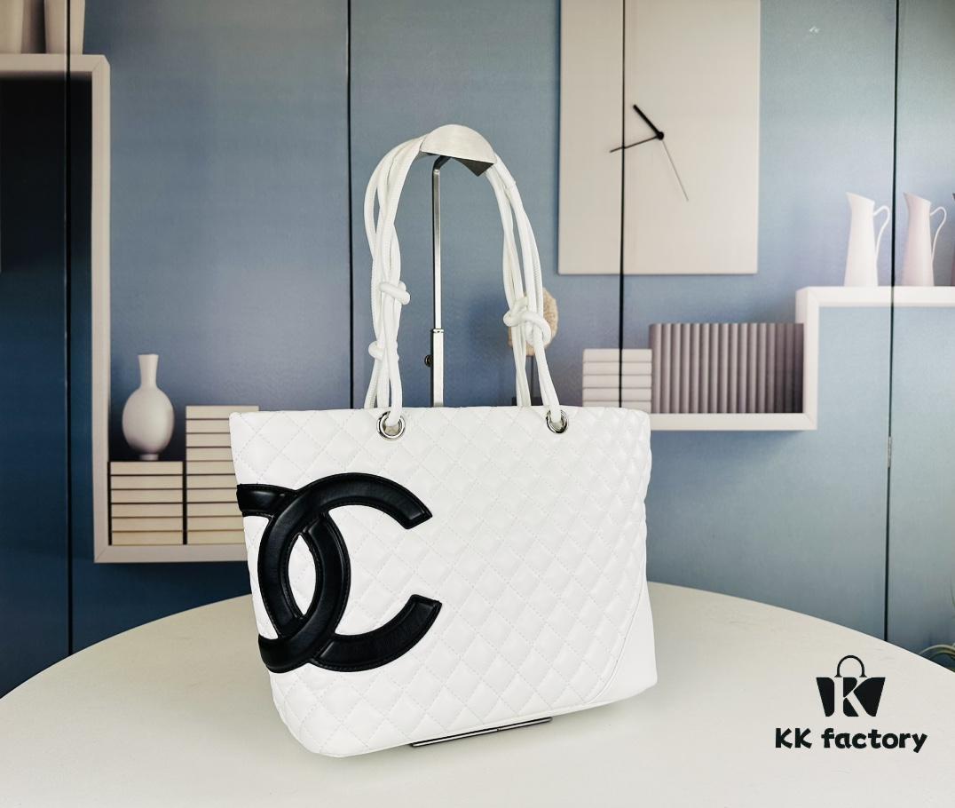 New Chanel Panda Carry Basket Bag in Classic Black and White
