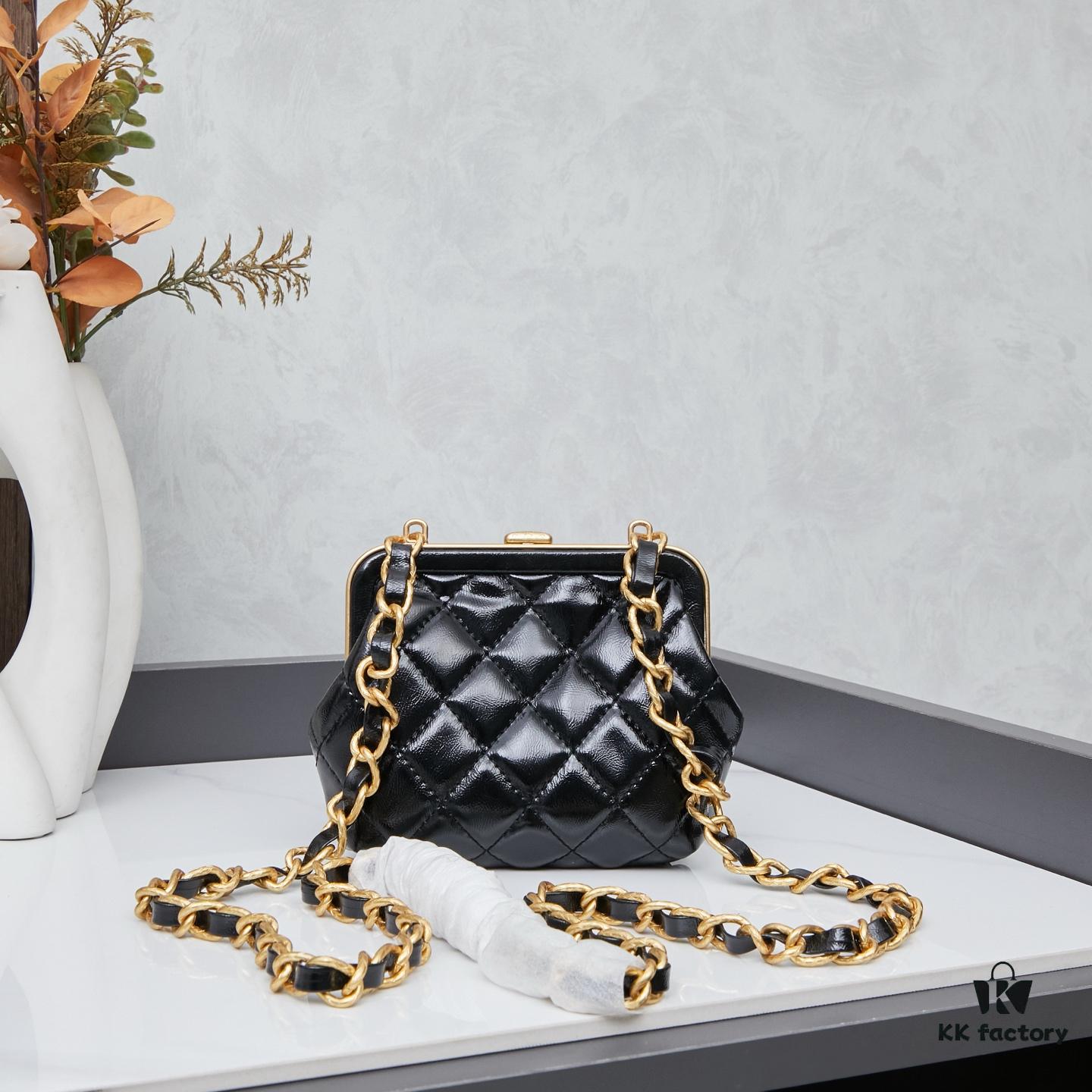 New Arrival with Box Chanel 24A Bow Frog-Mouth Bag So Cute!