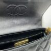 CHANEL 25P New Handle Top Handle Bag Mini in Black and Gold Lambskin