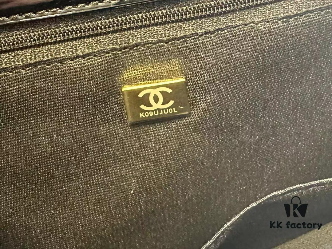 New Arrival Chanel 22K Black Patent Leather Backpack