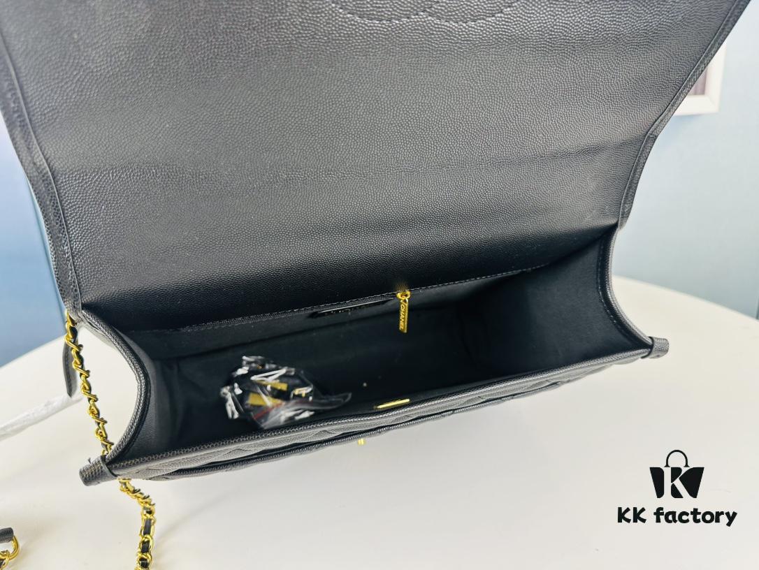 New Arrival Chanel 22K Black Patent Leather Backpack