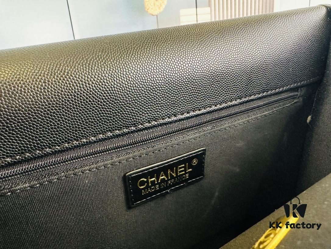 New Arrival Chanel 22K Black Patent Leather Backpack