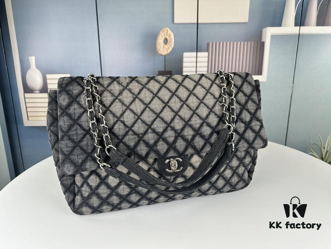 New Large Size Denim Chanel Airport Bag – A Must-Have Fashion Statement
