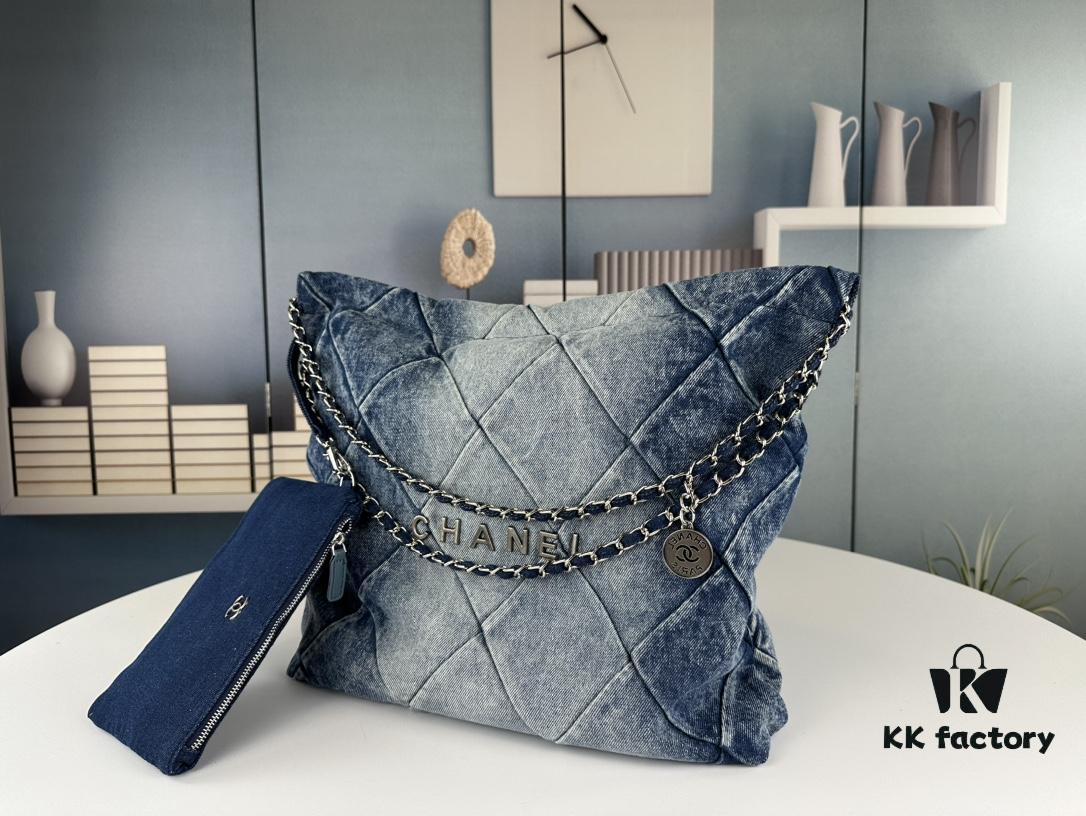 Large Size Bestseller – Absolutely Stunning! Finally Here: Chanel Denim 22Bag in 23C