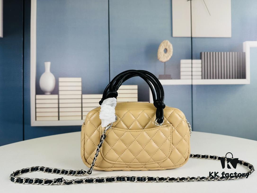 New Arrival Vintage Charm | Chanel Classic Mini Handbag in Black and White Quilted Design