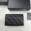 CHANEL Caviar Black/Gold 23K Classic Quilted Lambskin Wallet