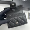 CHANEL Caviar Black/Gold 23K Classic Quilted Lambskin Wallet
