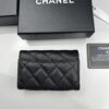 CHANEL Caviar Black/Gold 23K Classic Quilted Lambskin Wallet