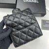 CHANEL Caviar Black / Gold 23K Classic Quilted Lambskin Wallet