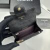 CHANEL Caviar Black / Gold 23K Classic Quilted Lambskin Wallet - New Arrival CF Mini Card Holder
