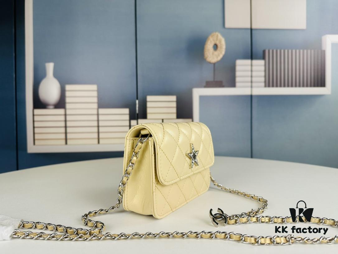 New Arrival Multi-Color Chanel Style Silver Chain Mini Bag - Can Be Worn as Waist Bag, Crossbody or Handbag