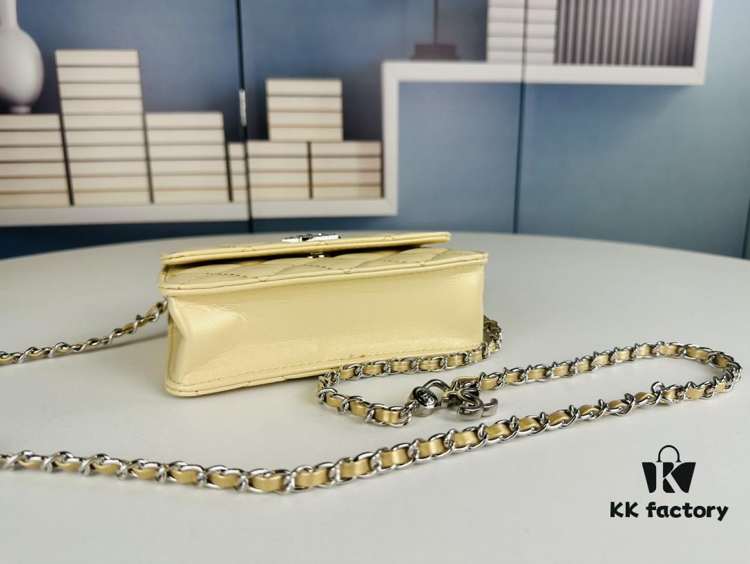 New Arrival Multi-Color Chanel Style Silver Chain Mini Bag - Can Be Worn as Waist Bag, Crossbody or Handbag