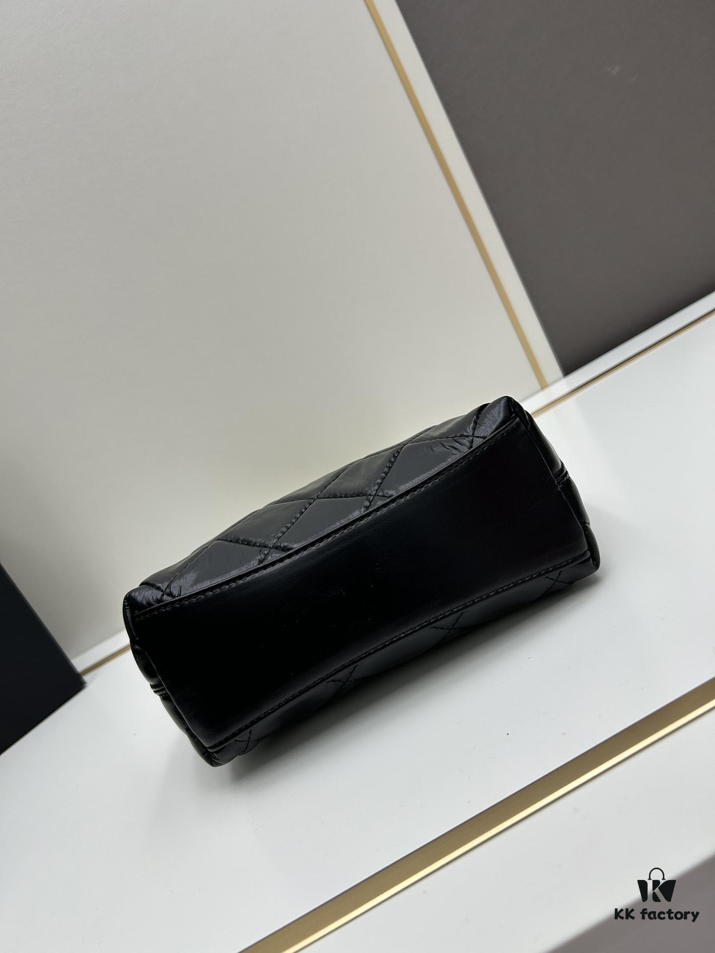 Chanel 24A Small Hobo Bag in Lambskin Oil-Waxed Leather