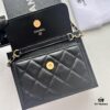 Chanel Boutique Style ❤❤ Caviar Leather with Pearl and Chain Hardware, Full Leather Interior and Exterior, High-Quality Craftsmanship, Gold-Tone Clasp, Can Be Worn as Shoulder Bag, Crossbody or Waist Bag