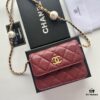 Chanel Luxury Counter Model ❤❤ Caviar Leather with Pearl and Chain Hardware, Full Leather Interior and Exterior, High-Quality Craftsmanship, Gold-Tone Clasp, Can Be Worn as Shoulder Bag, Crossbody or Waist Bag