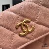Chanel Chanel Counter Model ❤❤ Caviar Leather with Pearl and Chain Hardware, Full Leather Interior and Exterior, High-Quality Craftsmanship, Gold Buckle, Can Be Worn as Shoulder Bag, Crossbody or Waist Bag