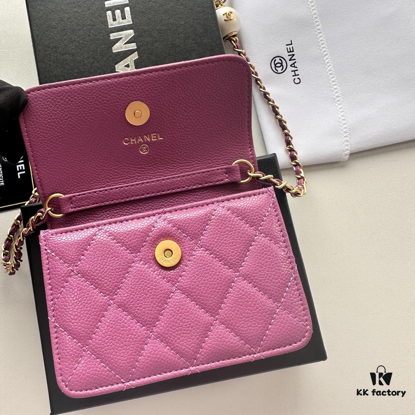 Bestselling Chanel-Style Quilted Pearl Chain Bag with Gold Hardware