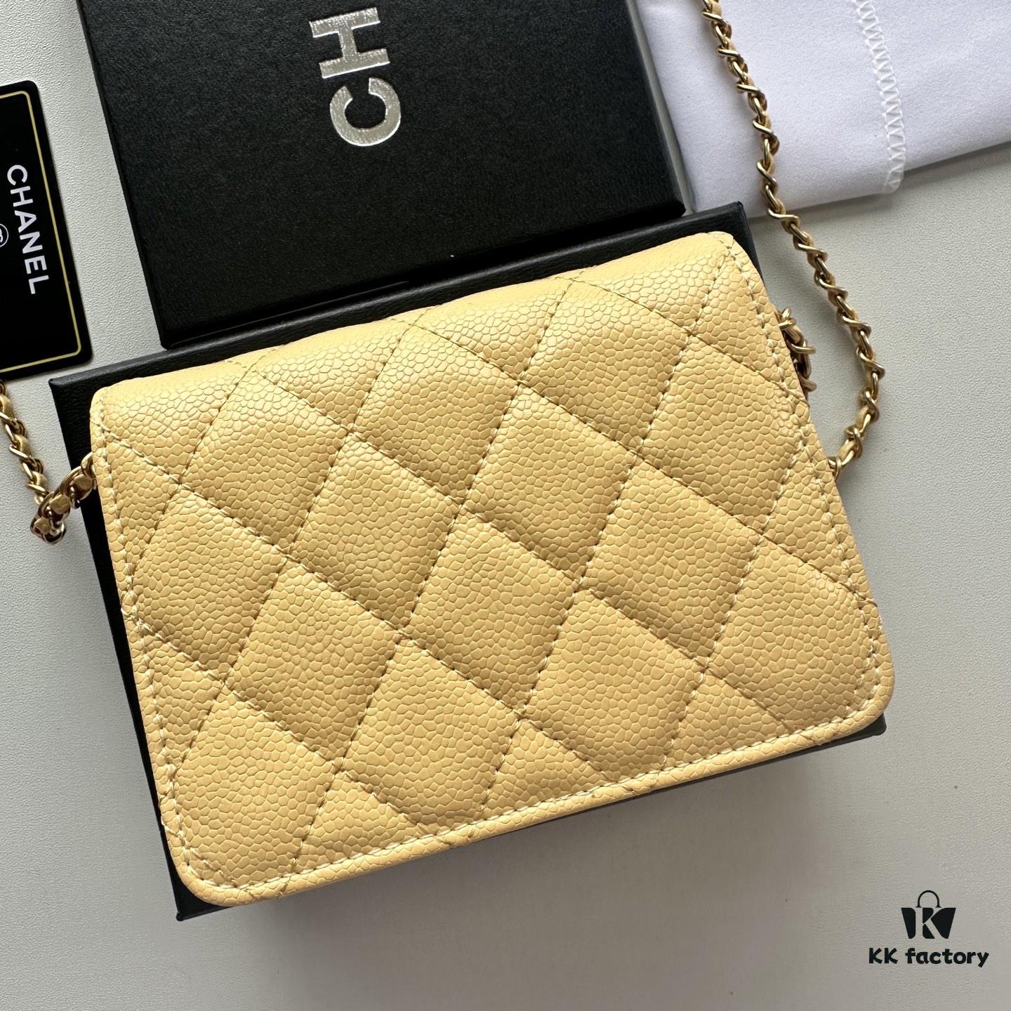 Chanel Chanel Counter Model ❤❤ Caviar Leather Chain with Pearl Hardware, Full Leather Inside and Out, High-Quality Craftsmanship, Gold Clasp, Shoulder Crossbody Bag or Waist Bag