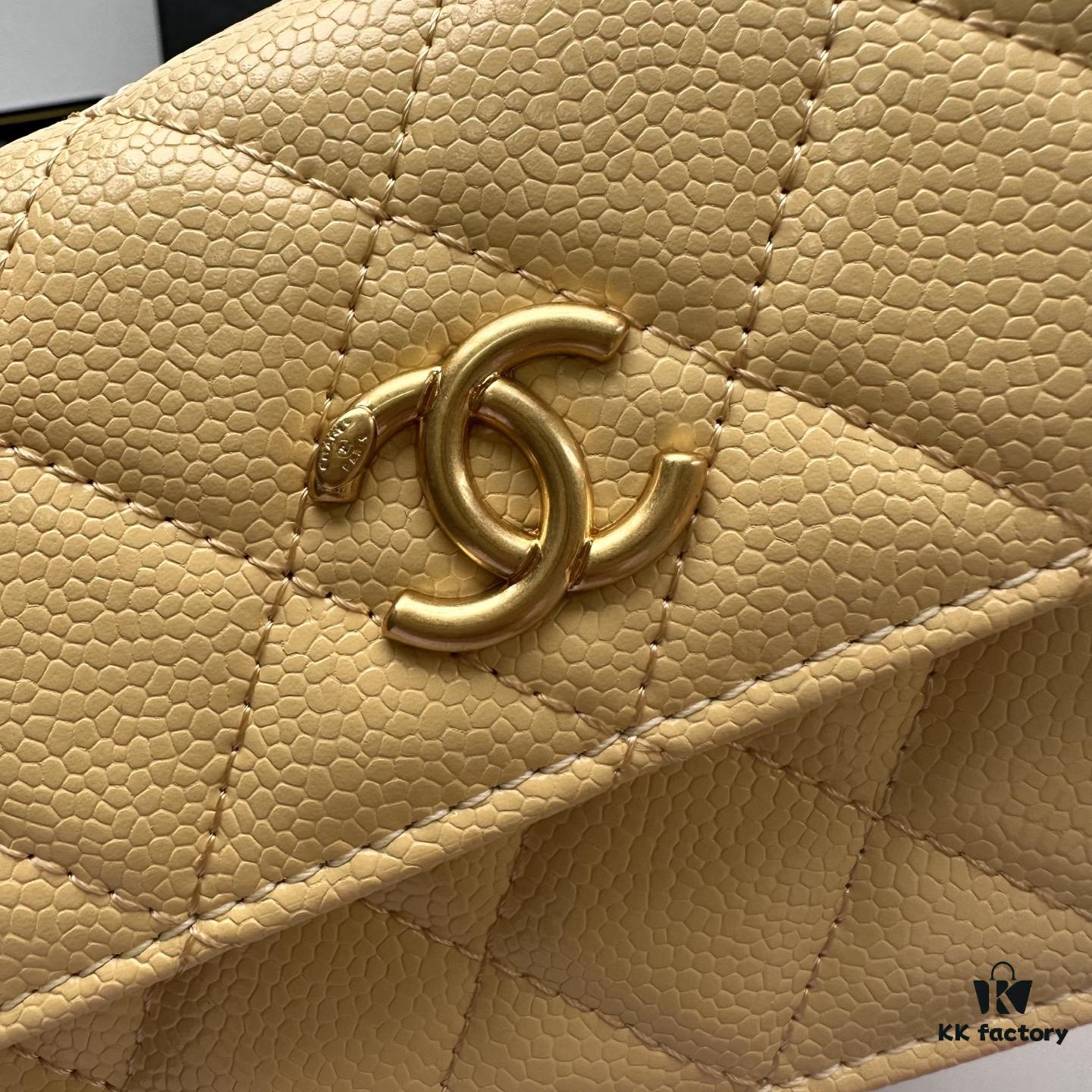 Chanel Chanel Counter Model ❤❤ Caviar Leather Chain with Pearl Hardware, Full Leather Inside and Out, High-Quality Craftsmanship, Gold Clasp, Shoulder Crossbody Bag or Waist Bag