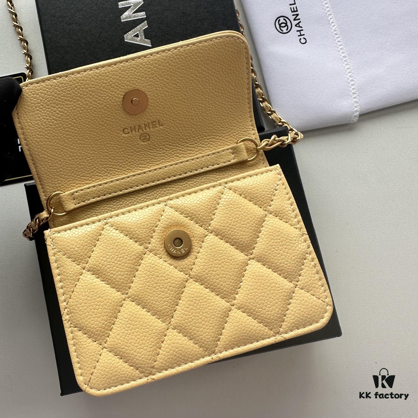 Chanel Chanel Counter Model ❤❤ Caviar Leather Chain with Pearl Hardware, Full Leather Inside and Out, High-Quality Craftsmanship, Gold Clasp, Shoulder Crossbody Bag or Waist Bag