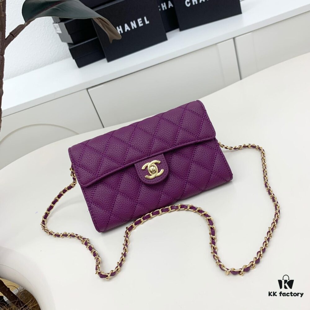 Chanel Classic Quilted Shoulder Crossbody Bag in Calfskin with CC Logo