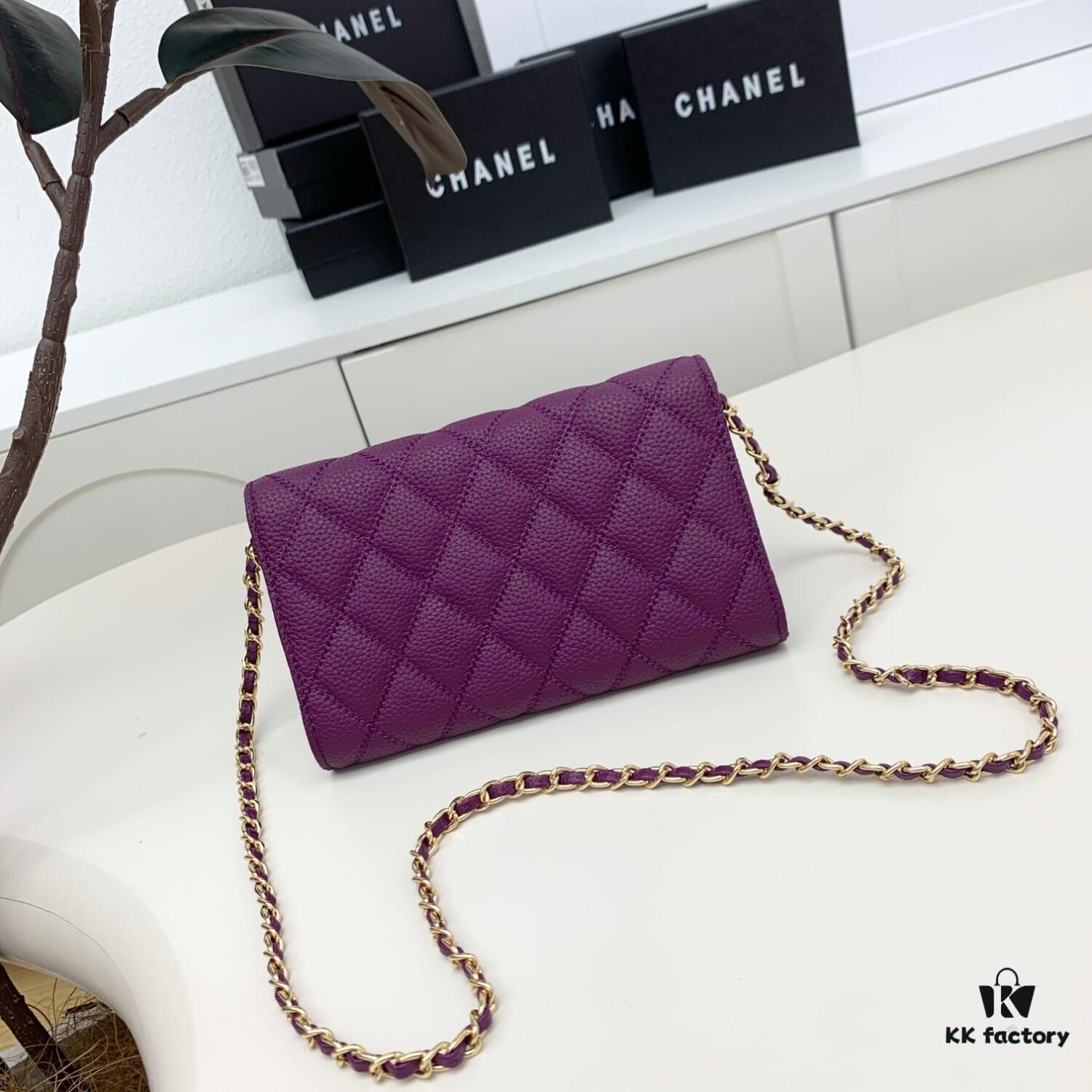 Chanel Classic Quilted Shoulder Crossbody Bag in Calfskin with CC Logo