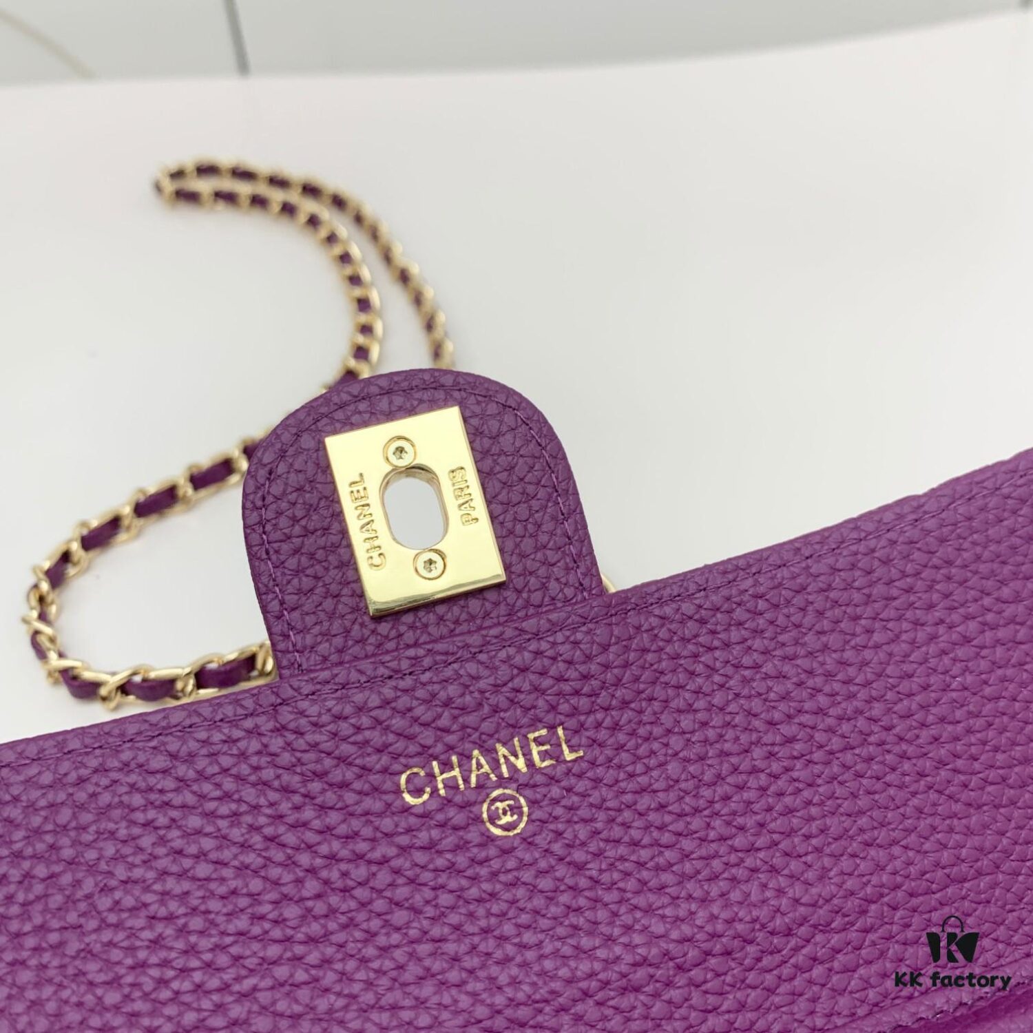 Chanel Classic Quilted Shoulder Crossbody Bag in Calfskin with CC Logo