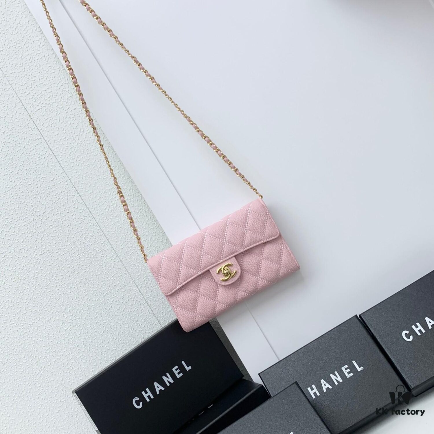 Chanel Classic Quilted Shoulder Crossbody Bag in Calfskin with Chain