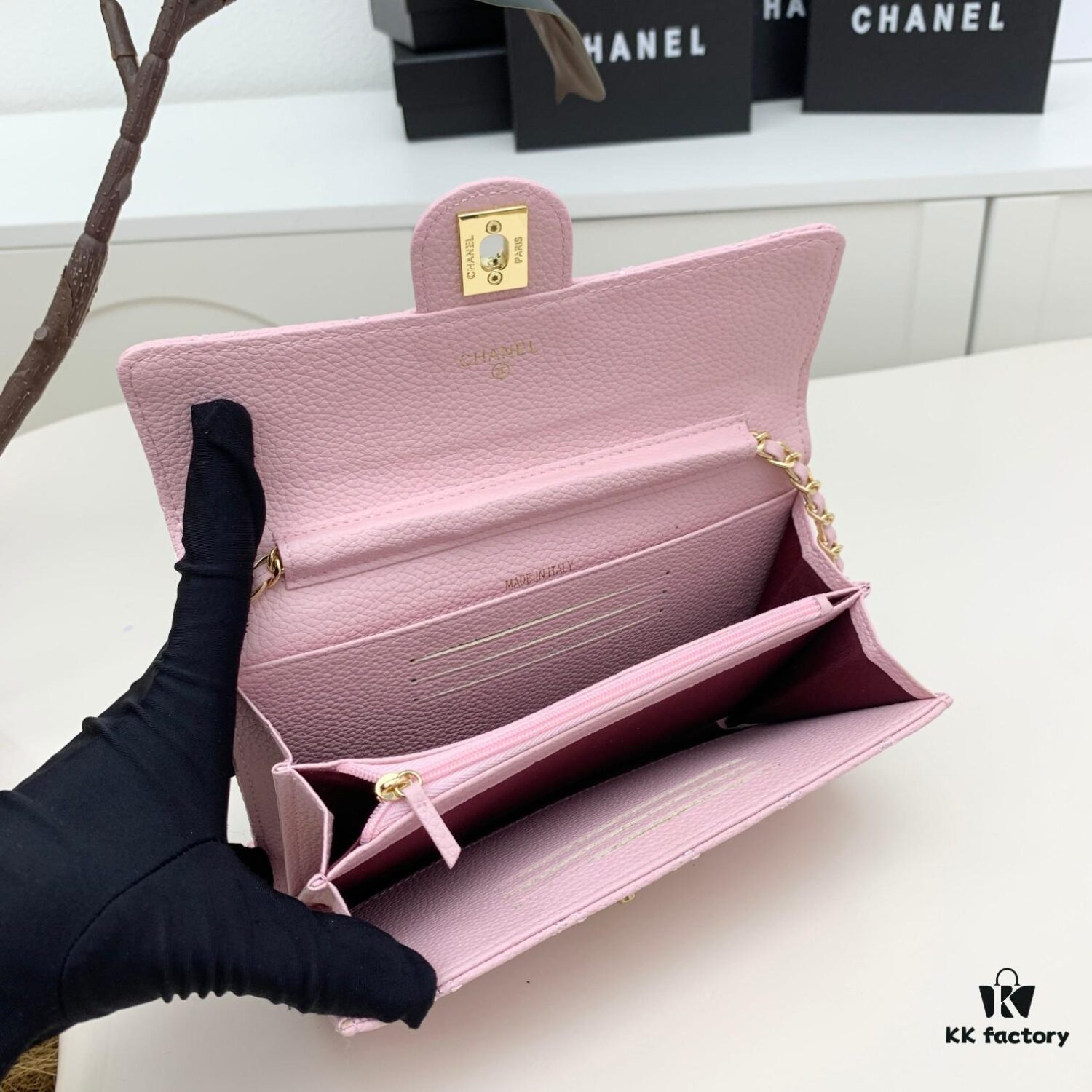 Chanel Classic Quilted Shoulder Crossbody Bag in Calfskin with Chain