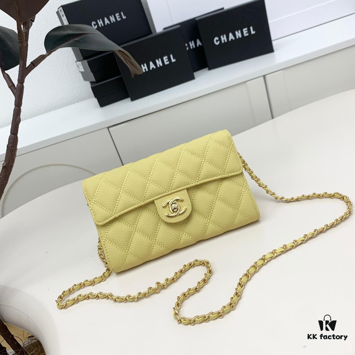 Chanel Classic Quilted Shoulder Crossbody Mini Bag in Calfskin with CC Logo