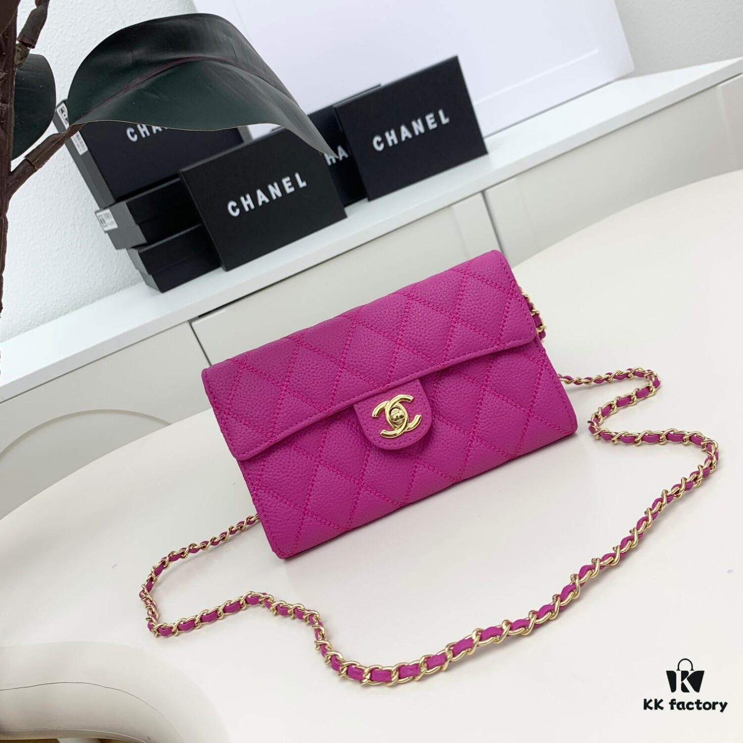 Chanel Classic Quilted Shoulder Crossbody Mini Bag in Calfskin with CC Logo