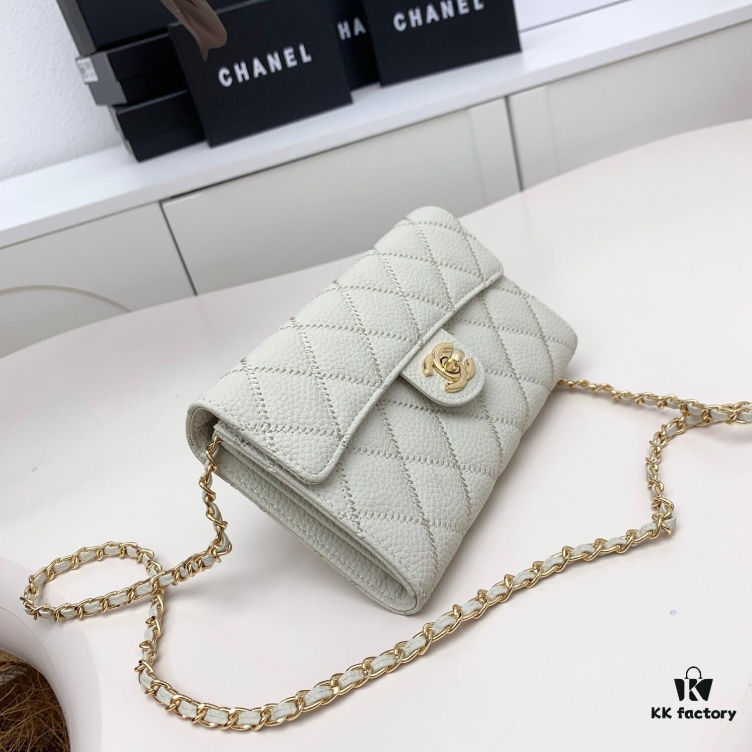Chanel Classic Quilted Leather Shoulder Crossbody Bag with Chain