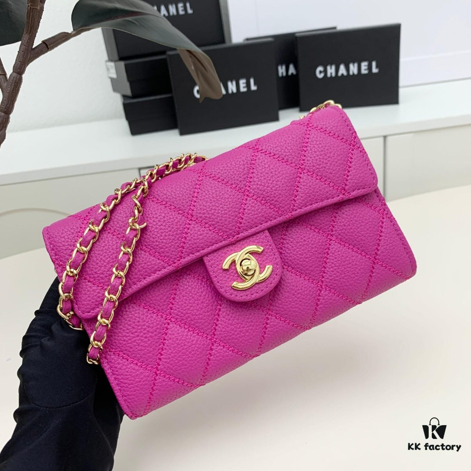 Chanel Classic Quilted Shoulder Crossbody Mini Bag in Calfskin with CC Logo