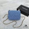 CHANEL 22C Denim Metal Ball CF Square Fat Chanel Denim Collection